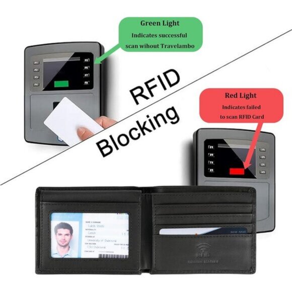 ⚡Travelambo Men Oil Wax Black Genuine Leather Handmade Bifold Stylish Wallets - Picture 2 of 9